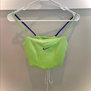 Vintage green Nike corset top